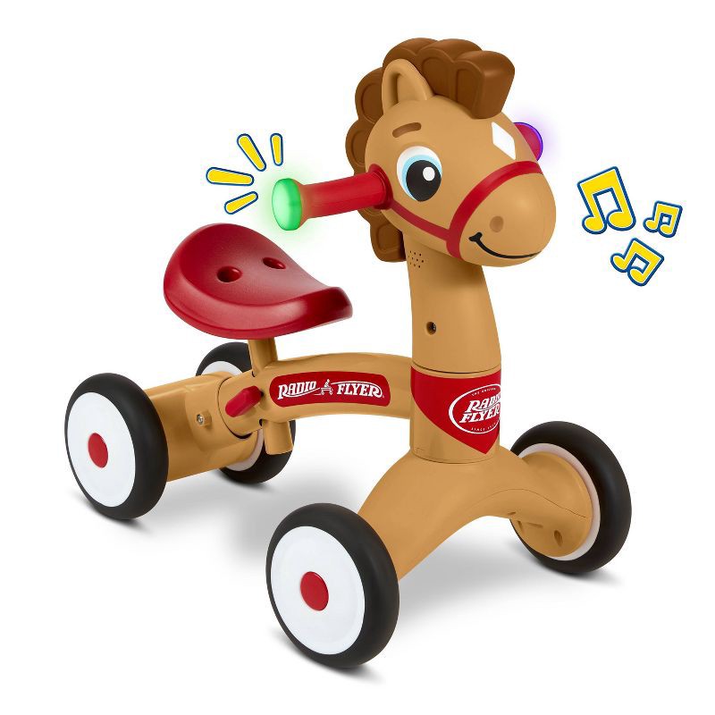 slide 1 of 11, Radio Flyer Lil' Racers Percy the Pony Riding Toy: Steel & Plastic, Ages 1-3, 42 lb Capacity, 42 lb