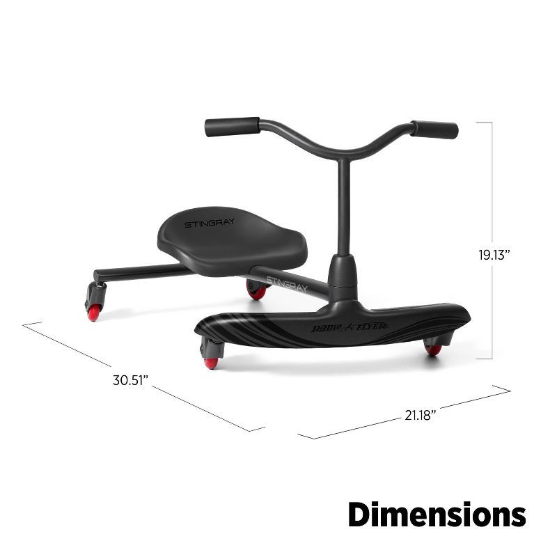 slide 3 of 11, Radio Flyer Stingray Ride-On: Steel & Polypropylene, Ages 3-8, 81 lb Capacity, 81 lb