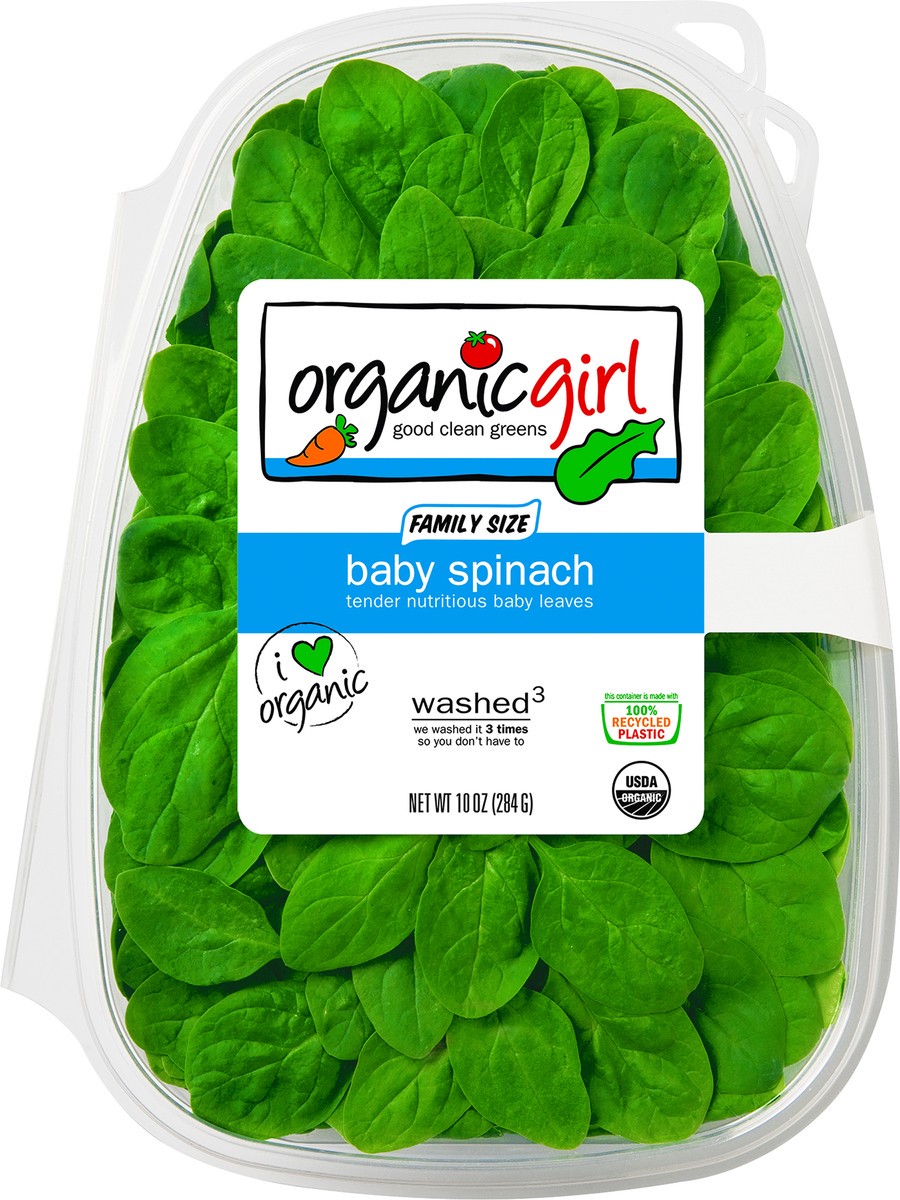 slide 3 of 3, Organic Girl Baby Spinach Greens, 10 oz