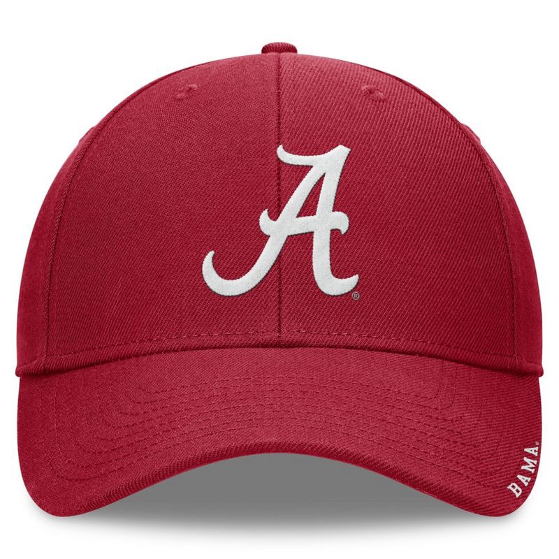 slide 2 of 4, NCAA Alabama Crimson Tide Washed Easy Closure Cotton Hat: Adjustable Solid Baseball Cap, 1 ct