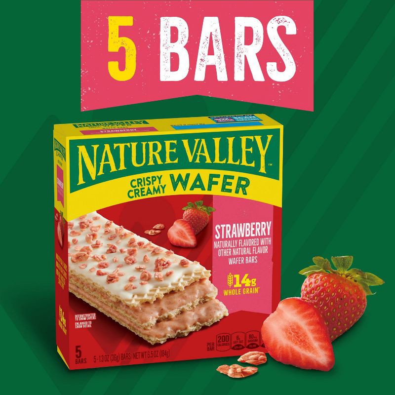 slide 2 of 7, Nature Valley Crispy Creamy Strawberry Bars - 6.5oz/5ct, 6.5 oz