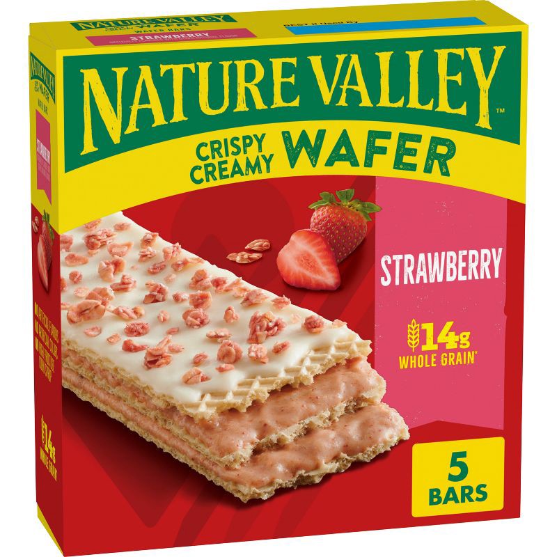 slide 1 of 7, Nature Valley Crispy Creamy Strawberry Bars - 6.5oz/5ct, 6.5 oz