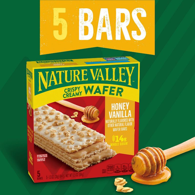 slide 2 of 7, Nature Valley Crispy Creamy Vanilla Honey Bars - 6.5oz/5ct, 6.5 oz