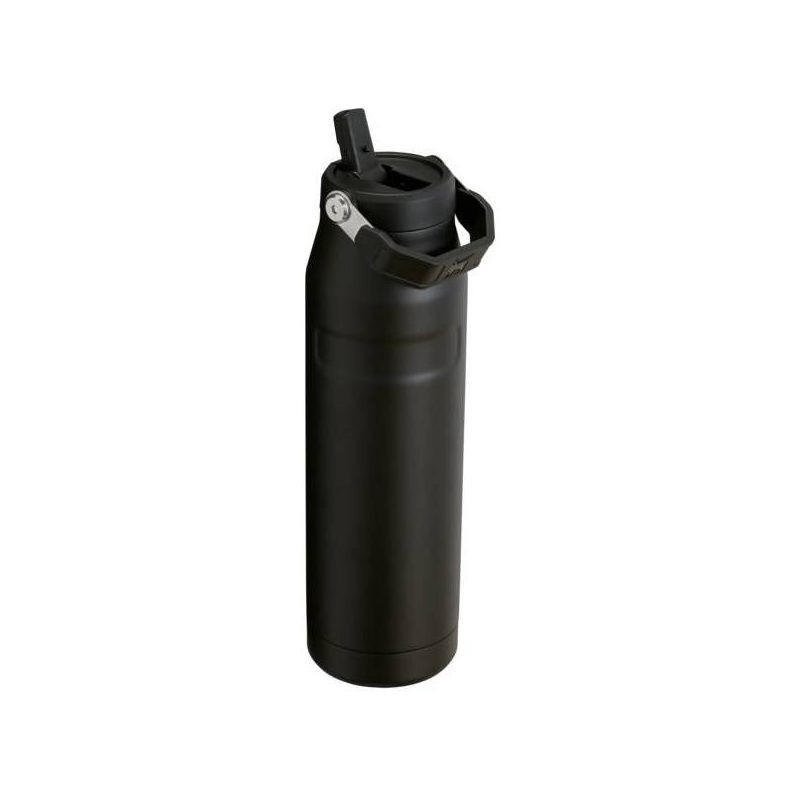 slide 2 of 3, Stanley 36oz IceFlow Aerolight Stainless Steel Water Bottle with Flip Straw 2.0 - Black 2.0: Portable Drinkware, Plastic Lid, 36 oz