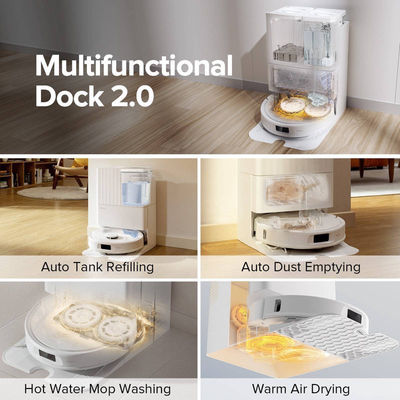 slide 3 of 17, Roborock Qrevo Pro Robot Vacuum and Mop with FlexiArm Edge Mopping, Dynamic Hot Water Re-Wash and Re-Mop and 7,000 Pa Suction, 1 ct