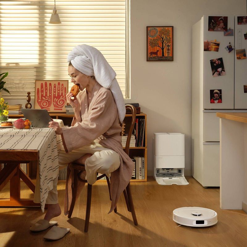 slide 13 of 17, Roborock Qrevo Pro Robot Vacuum and Mop with FlexiArm Edge Mopping, Dynamic Hot Water Re-Wash and Re-Mop and 7,000 Pa Suction, 1 ct