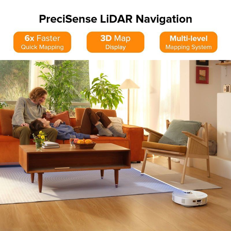 slide 8 of 17, Roborock Qrevo Pro Robot Vacuum and Mop with FlexiArm Edge Mopping, Dynamic Hot Water Re-Wash and Re-Mop and 7,000 Pa Suction, 1 ct