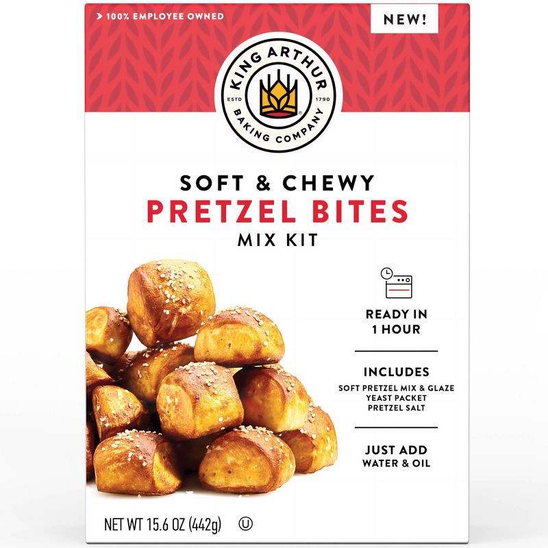 slide 1 of 8, King Arthur Soft & Chewy Pretzel Bites Mix Kit - 15.6oz, 15.6 oz