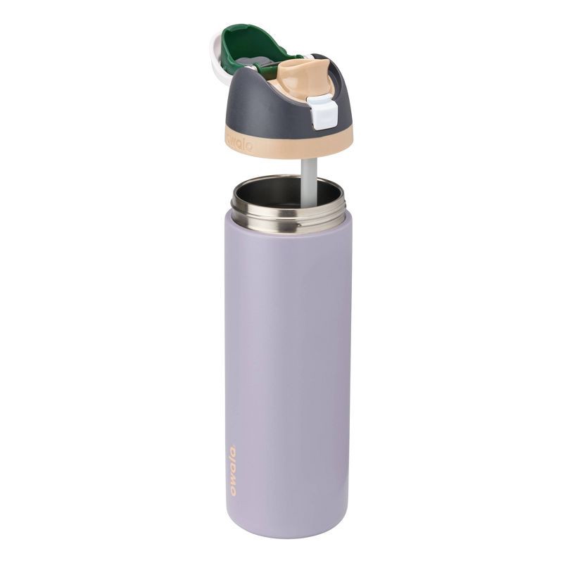 slide 3 of 5, Owala 24oz FreeSip Stainless Steel Water Bottle - Due North: Portable Drinkware, All Ages, 24 oz