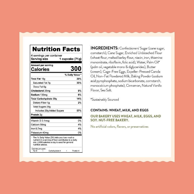 slide 4 of 4, Rubicon Cinnamon Churro Filled Cupcake - 10oz/4ct, 4 ct; 10 oz