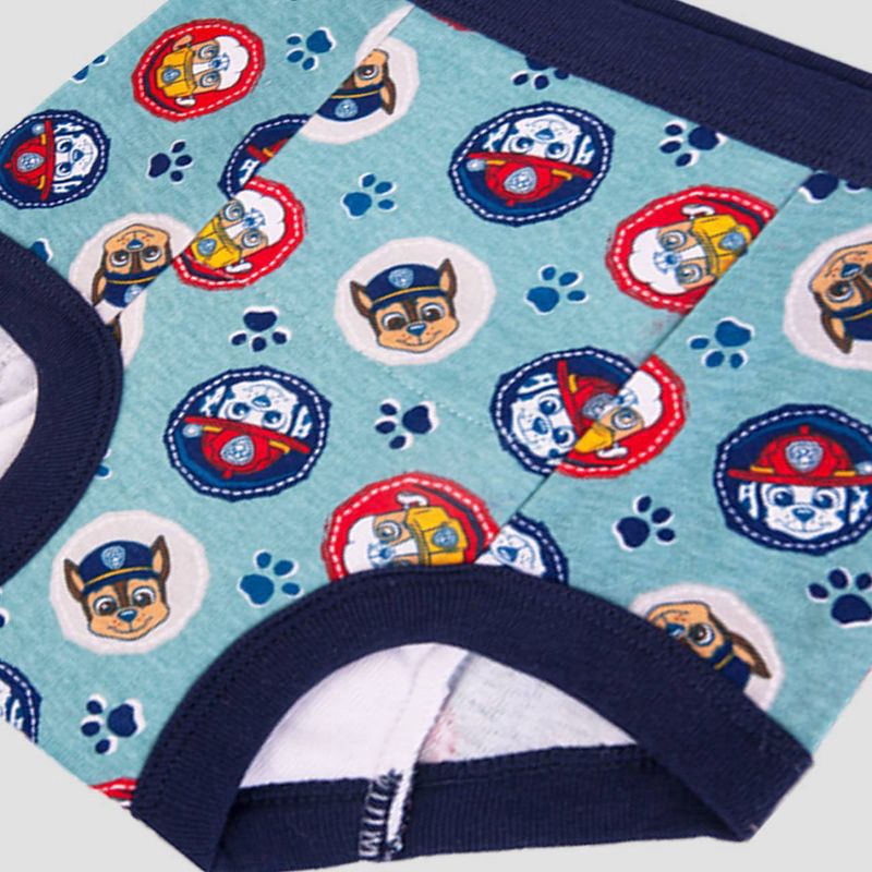 slide 4 of 4, Toddler PAW Patrol 6pk Training Underwear - 2T: Figures Pattern, Classic Rise, Full Waistband Elastic, 6 ct