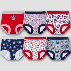 Toddler PAW Patrol 6pk Training Underwear - 2T: Figures Pattern, Classic Rise, Full Waistband Elastic