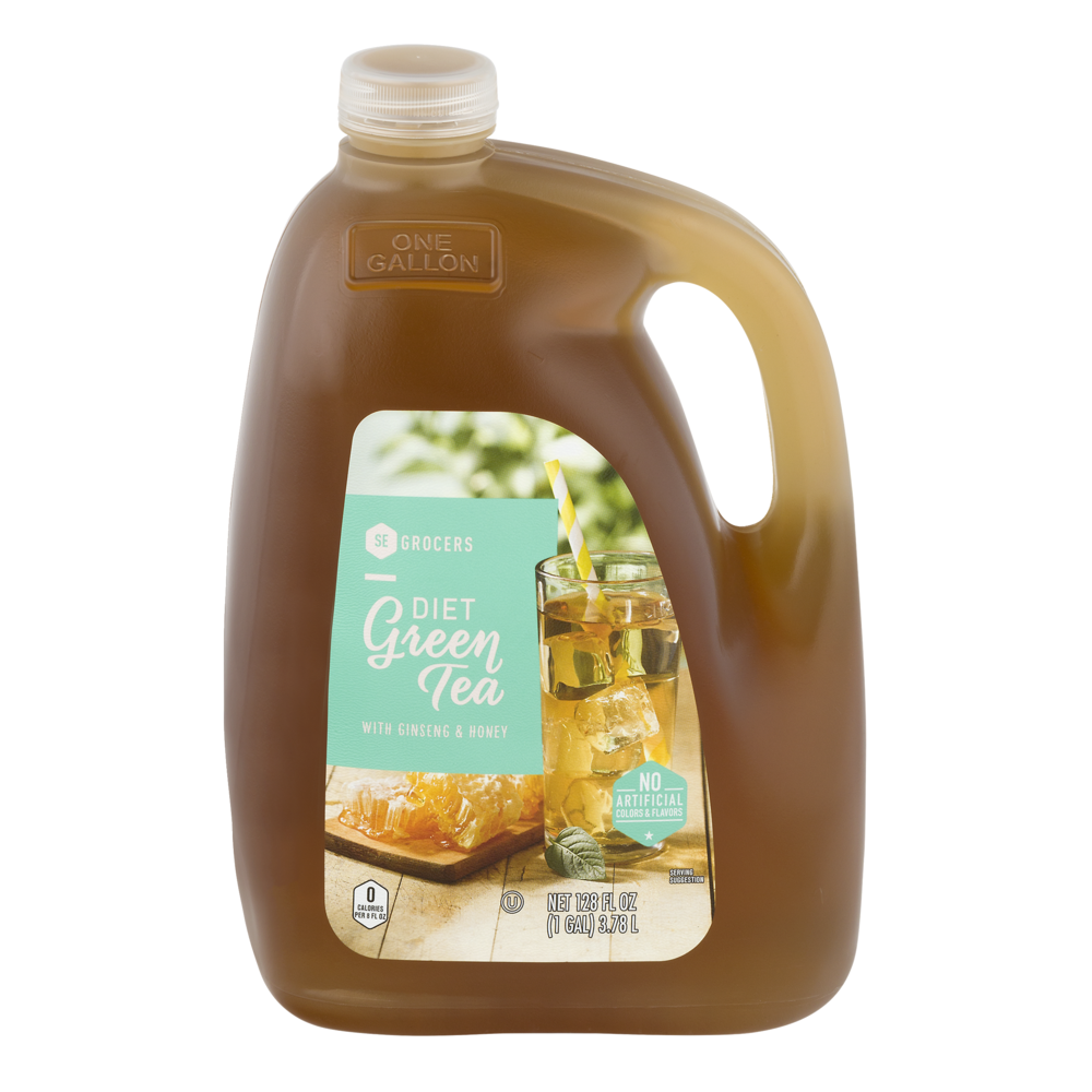 slide 1 of 1, SE Grocers Diet Tea Green With Ginseng & Honey - 128 oz, 128 oz