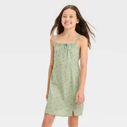 Girls' Cami Dress - art class™ Olive Green/Floral M