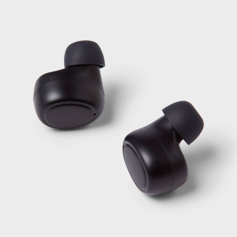 slide 2 of 4, True Wireless Bluetooth Sweat Resistant Earbuds - heyday™ Black: In-Ear Lightweight Design, 1 ct