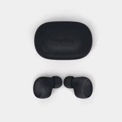True Wireless Bluetooth Sweat Resistant Earbuds - heyday™ Black: In-Ear Lightweight Design