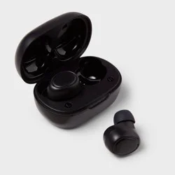 True Wireless Bluetooth Sweat Resistant Earbuds - heyday™ Black: In-Ear Lightweight Design