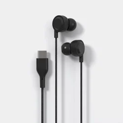Wired In-Ear Headphones with USB-C Connector and Mic - heyday™ (Black): Earphones USB-C
