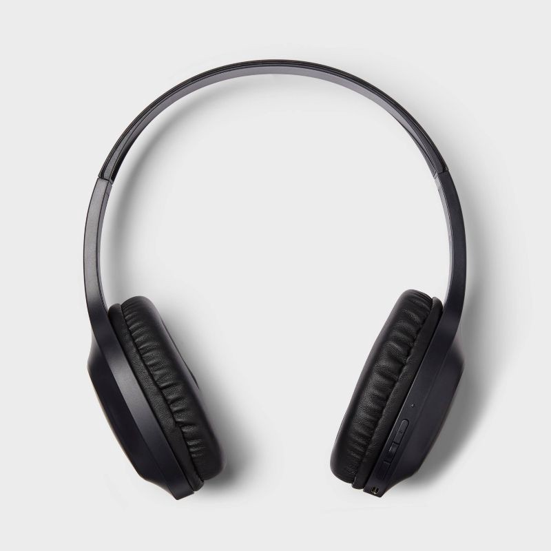 slide 1 of 4, Wireless/Wired Bluetooth Headphone with Aux Cable - heyday™ Black: Adjustable Headband, Foam Ear Cushion, 1 ct