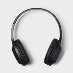 Wireless/Wired Bluetooth Headphone with Aux Cable - heyday™ Black: Adjustable Headband, Foam Ear Cushion
