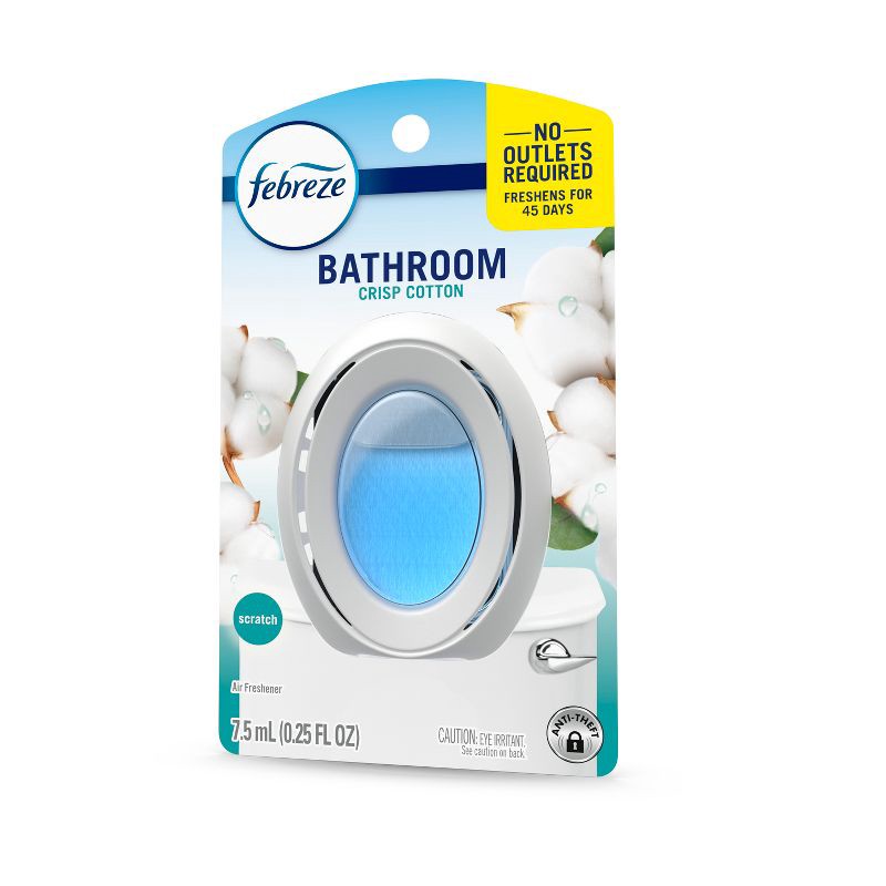 slide 6 of 7, Febreze Crisp Cotton Bathroom Air Freshener, 1 ct