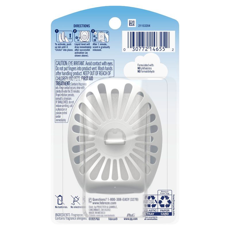 slide 7 of 7, Febreze Crisp Cotton Bathroom Air Freshener, 1 ct
