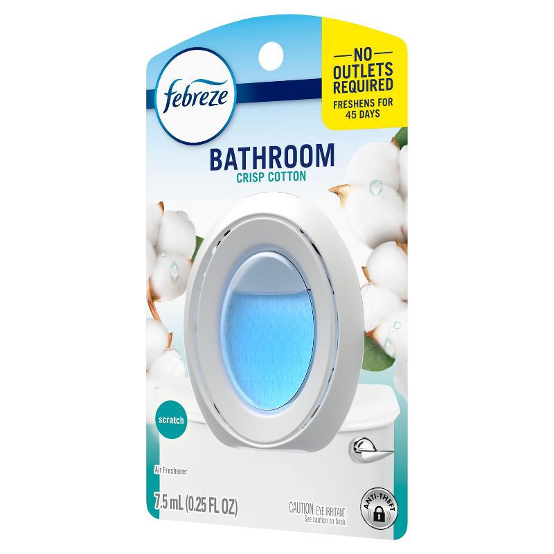 slide 5 of 7, Febreze Crisp Cotton Bathroom Air Freshener, 1 ct