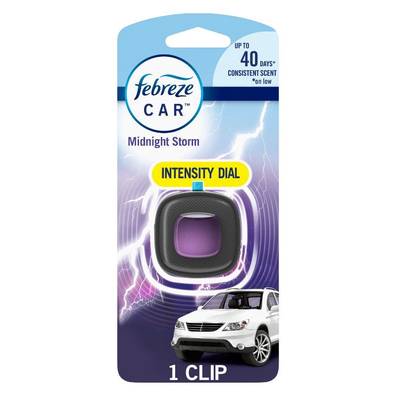 slide 1 of 11, Febreze Car Air Freshener - Midnight Storm - 0.06 fl oz, 0.06 fl oz