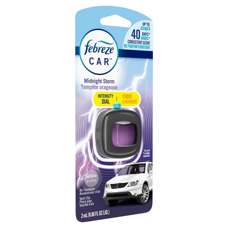 slide 10 of 11, Febreze Car Air Freshener - Midnight Storm - 0.06 fl oz, 0.06 fl oz
