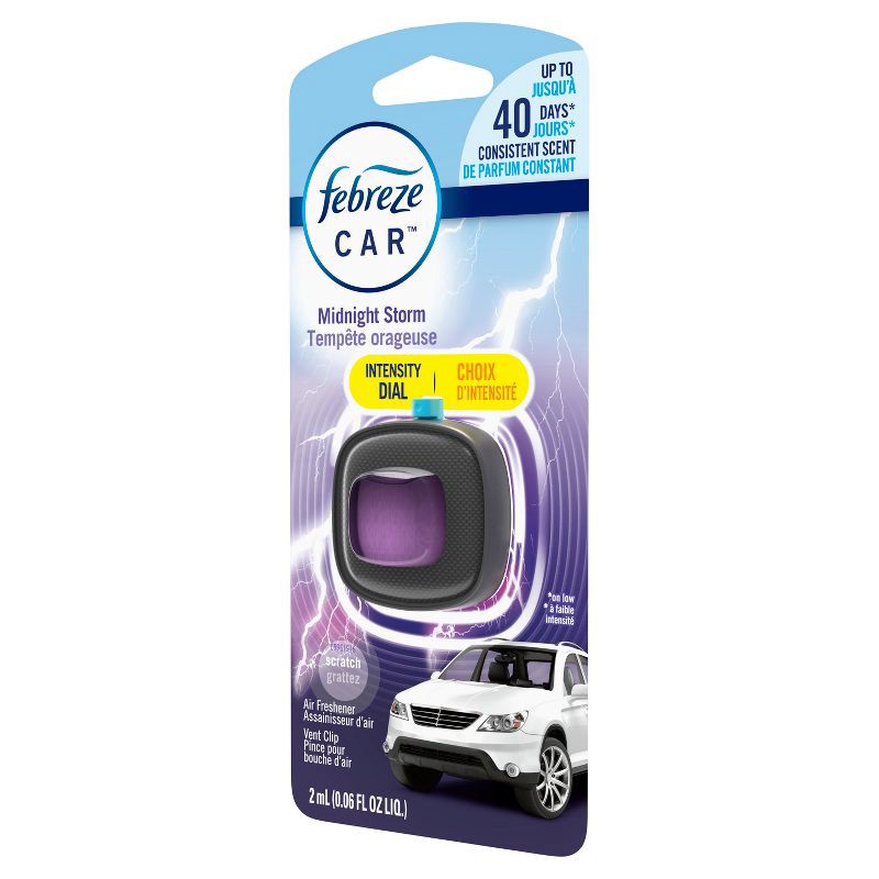 slide 11 of 11, Febreze Car Air Freshener - Midnight Storm - 0.06 fl oz, 0.06 fl oz