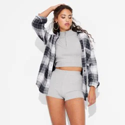 Women's Sweater Hot Shorts - Wild Fable™ Heather Gray S