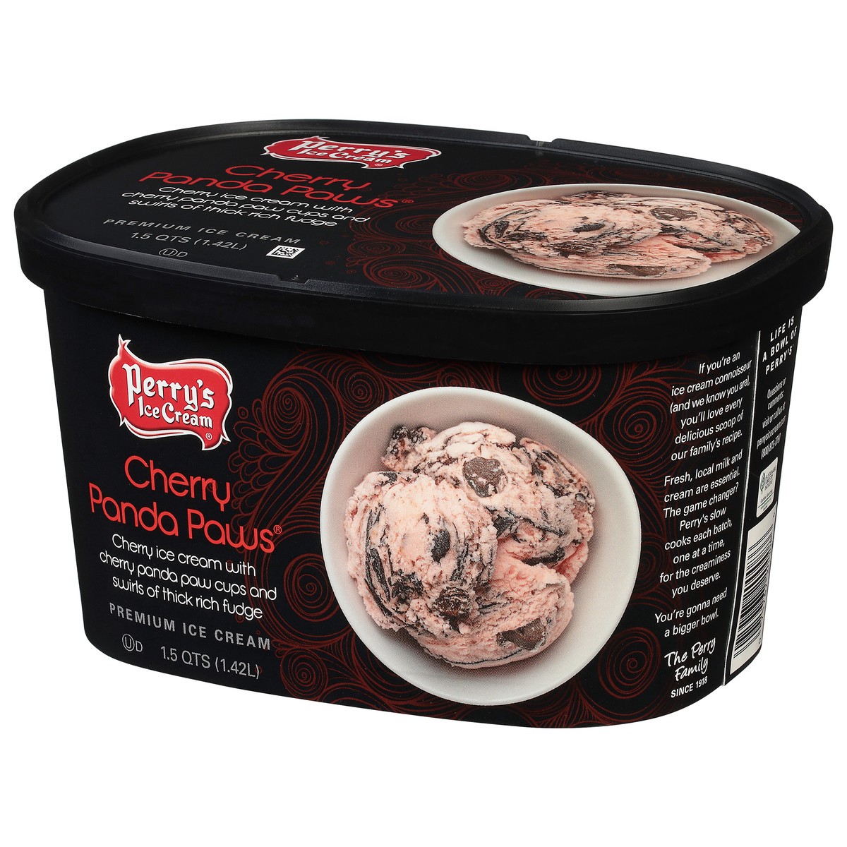 slide 5 of 9, Perry's Ice Cream Cherry Panda Paws Premium Ice Cream 1.5 qt, 1.5 qt