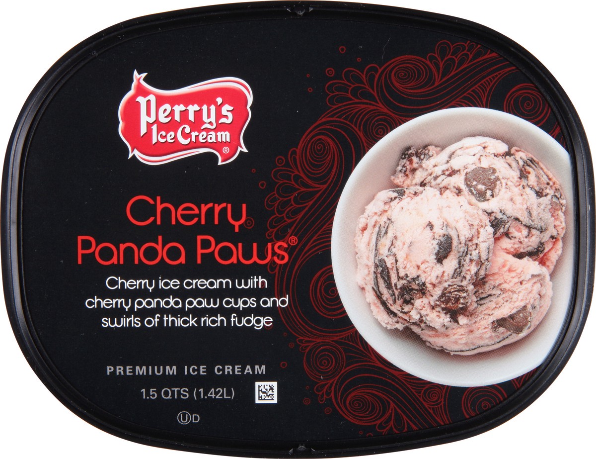 slide 8 of 9, Perry's Ice Cream Cherry Panda Paws Premium Ice Cream 1.5 qt, 1.5 qt