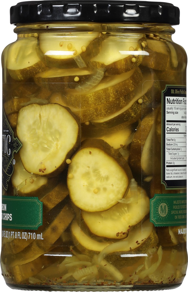 slide 7 of 7, Majestic Picklery Premium Maple Bourbon Bread & Butter Pickle Chips - 24 fl oz jar, 24 fl oz