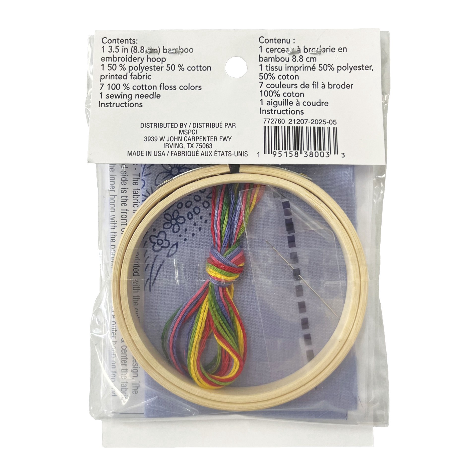 slide 3 of 4, 3.5" Floral Heart Stamped Design Embroidery Kit With Hoop By Loops & Threads, 3.5 in