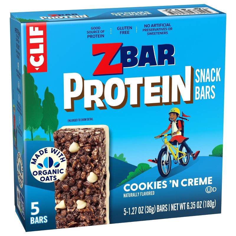 slide 5 of 17, Zbar Protein Cookies 'n Creme Granola Bars - 5g Protein - 6.35oz/5pk, 5 gram, 6.35 oz, 5 ct