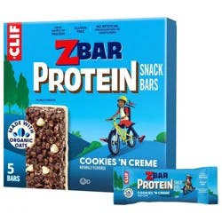 Zbar Protein Gluten Free Cookies 'n Creme Granola Snack Bars - 5g Protein - 6.35oz/5pk