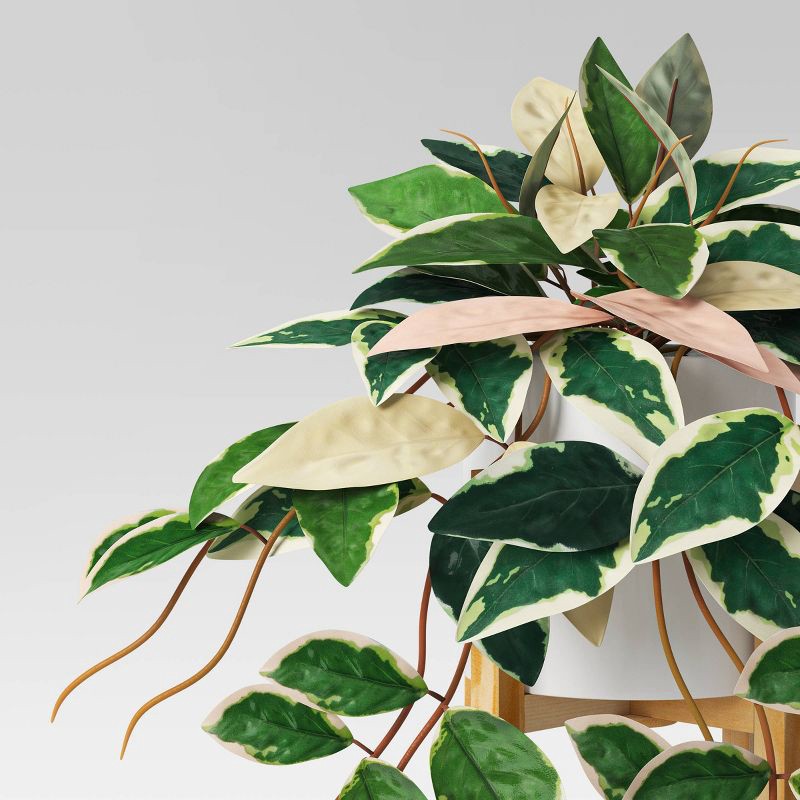 slide 3 of 4, 13" Trailing Plant in Wood Planter - Threshold™, 1 ct