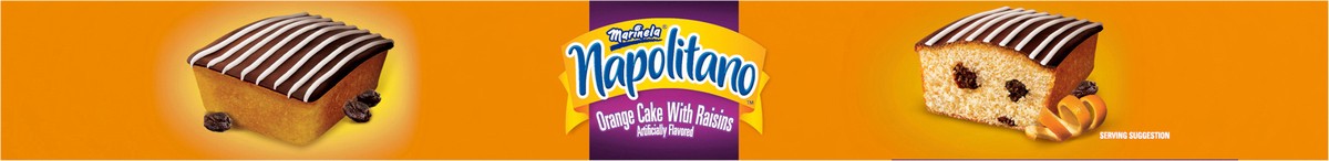 slide 2 of 7, Marinela Napolitano Orange Cake with Raisins, 5 packs, Snack Cakes, 12.35 oz Box, 5 ct