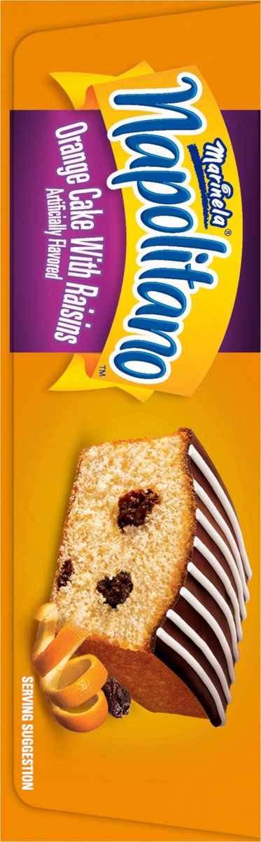 slide 4 of 7, Marinela Napolitano Orange Cake with Raisins, 5 packs, Snack Cakes, 12.35 oz Box, 5 ct