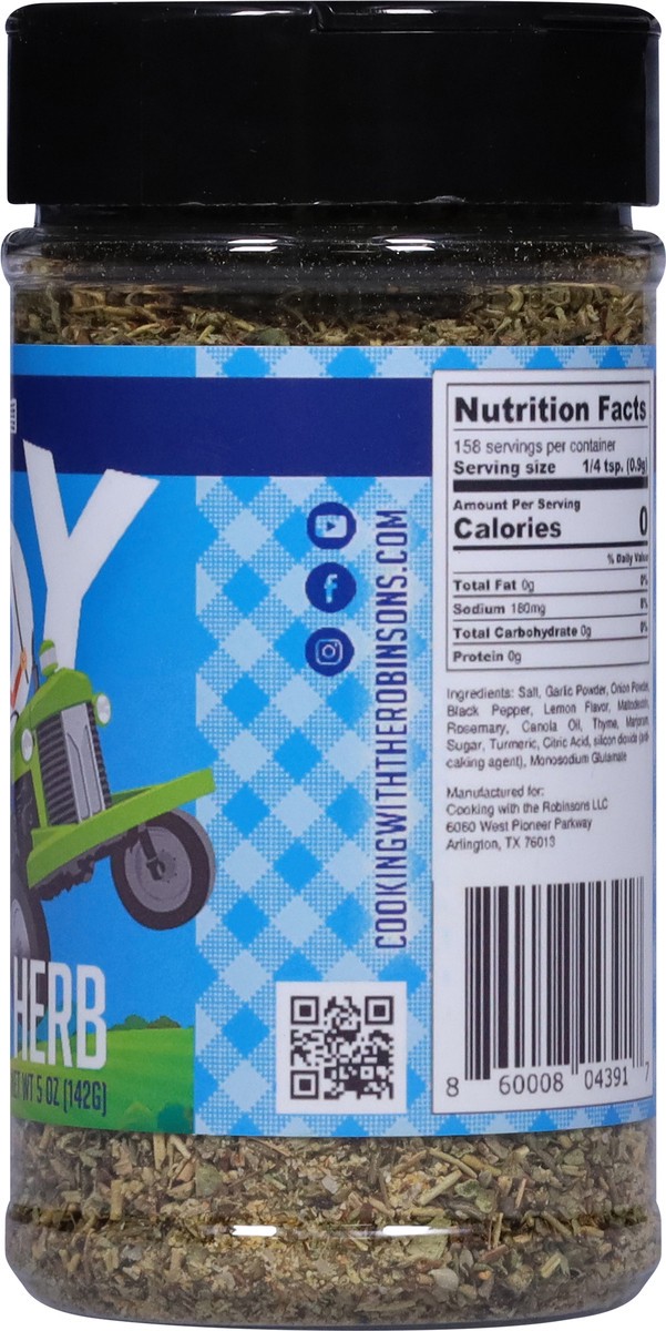 slide 2 of 5, Cooking with the Robinsons Zesty Garlic & Herb 5 oz, 5 oz