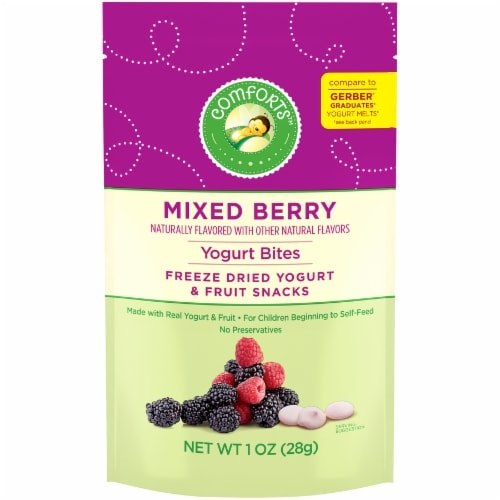 slide 1 of 1, Comforts Mixed Berry Yogurt Bites, 1 oz