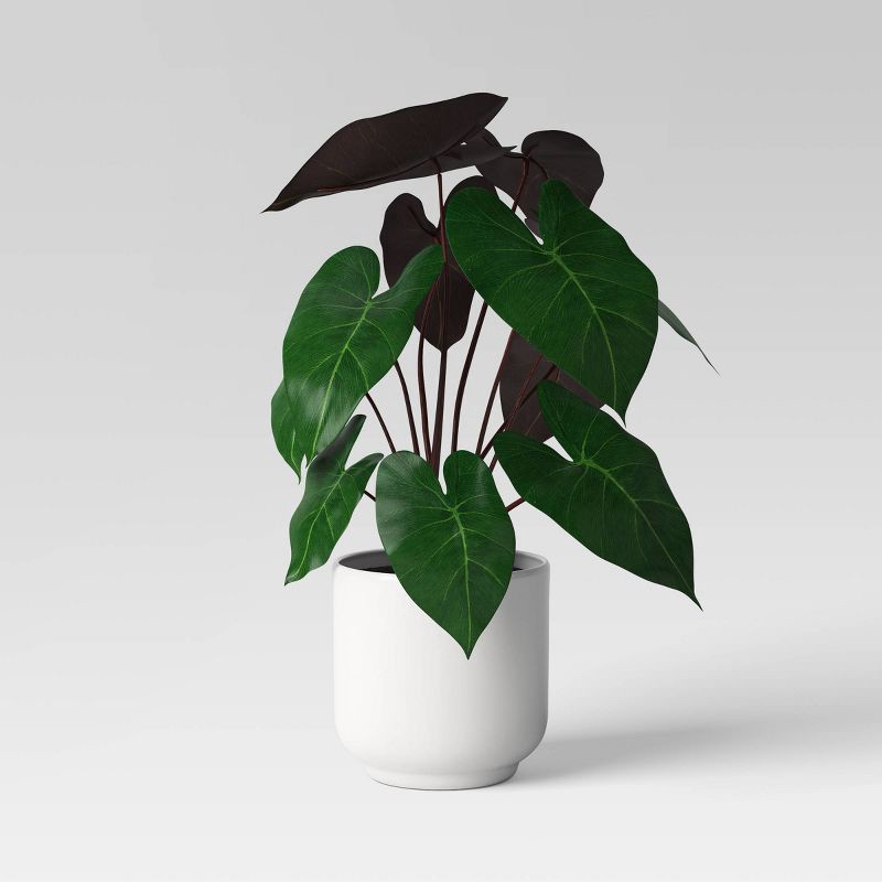 slide 1 of 4, Dasheen Leaf Potted Artificial Plant - Room Essentials™, 1 ct