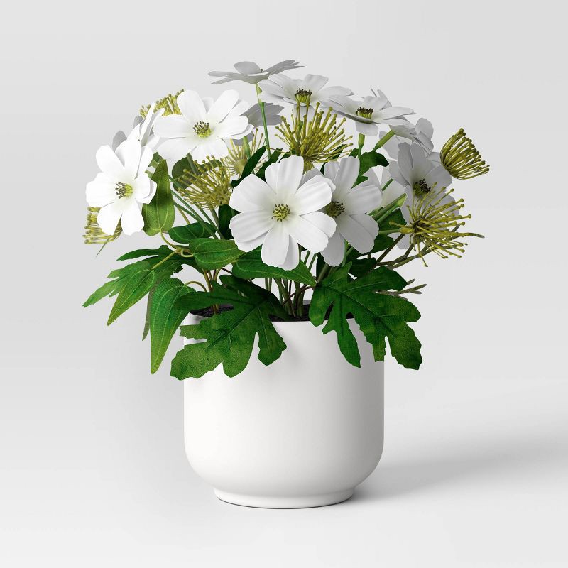 slide 1 of 4, White Floral Artificial Arrangement - Room Essentials™, 1 ct