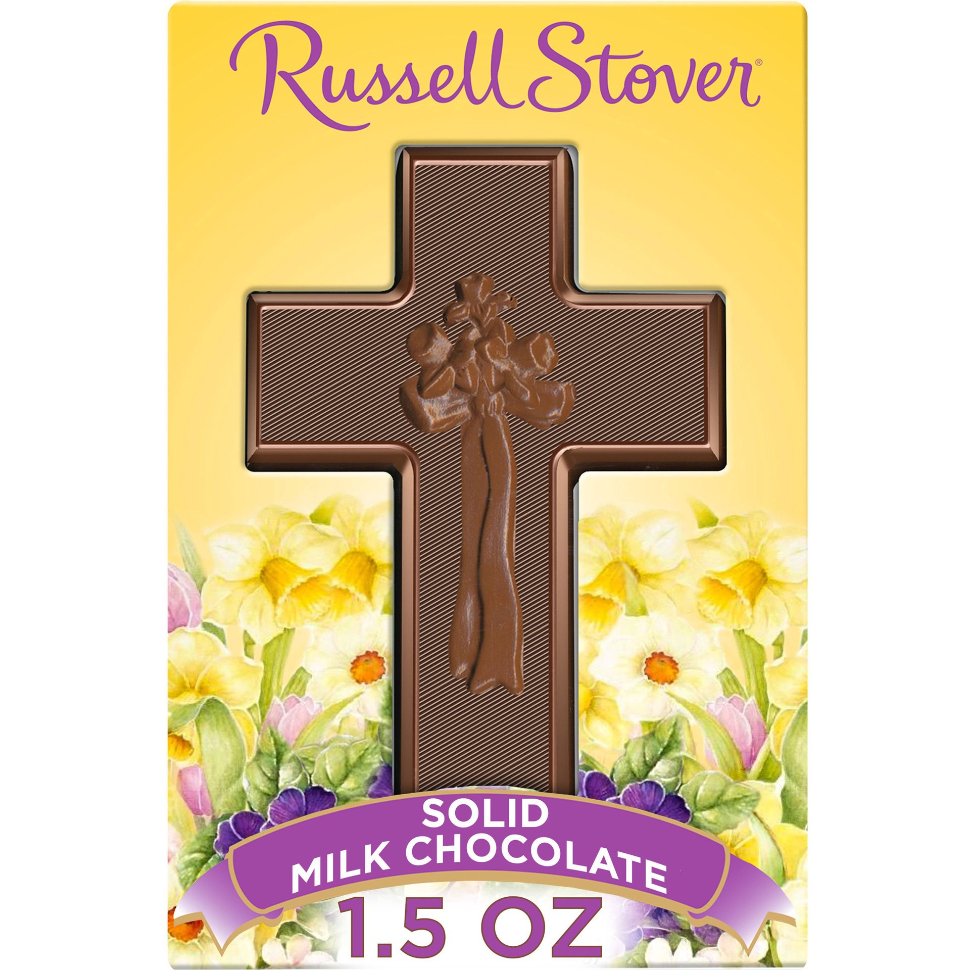 slide 1 of 1, RUSSELL STOVER Solid Milk Chocolate Candy Easter Cross, 1.5 oz., 1.5 oz