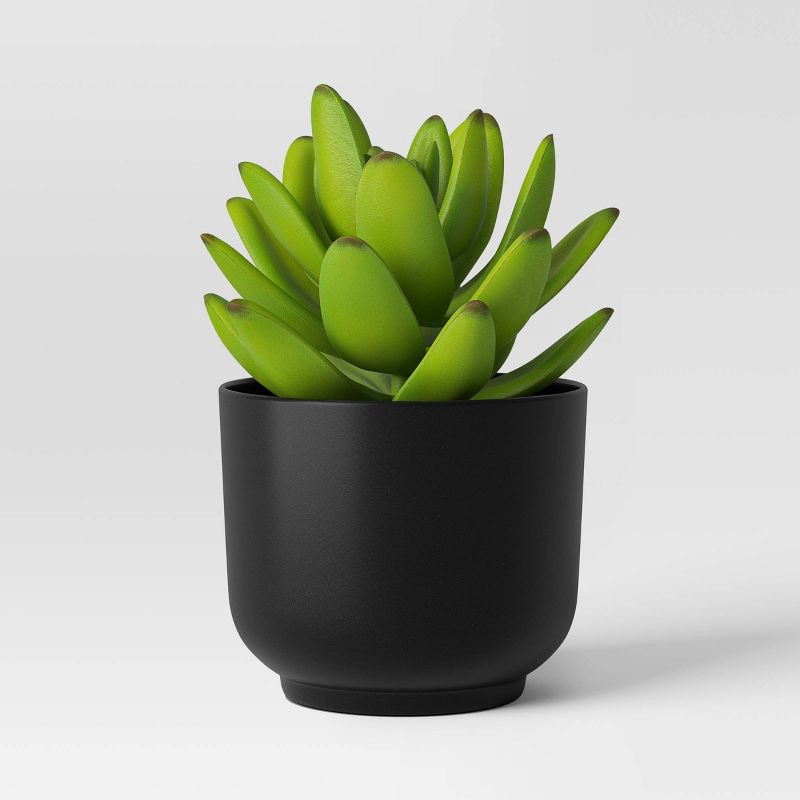 slide 3 of 6, Succulent Artificial in Black Pot - Room Essentials™, 1 ct