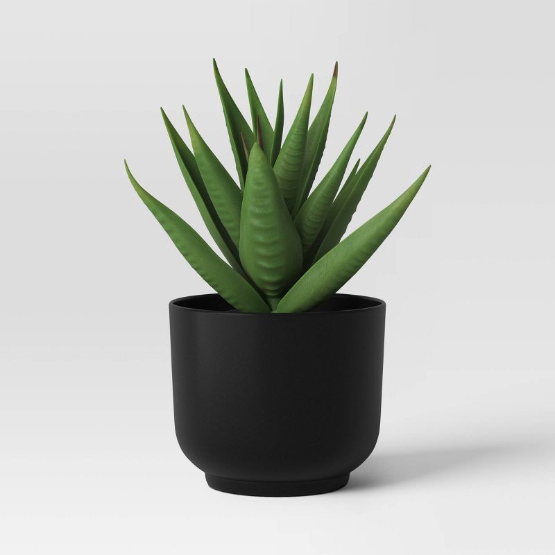slide 4 of 6, Succulent Artificial in Black Pot - Room Essentials™, 1 ct