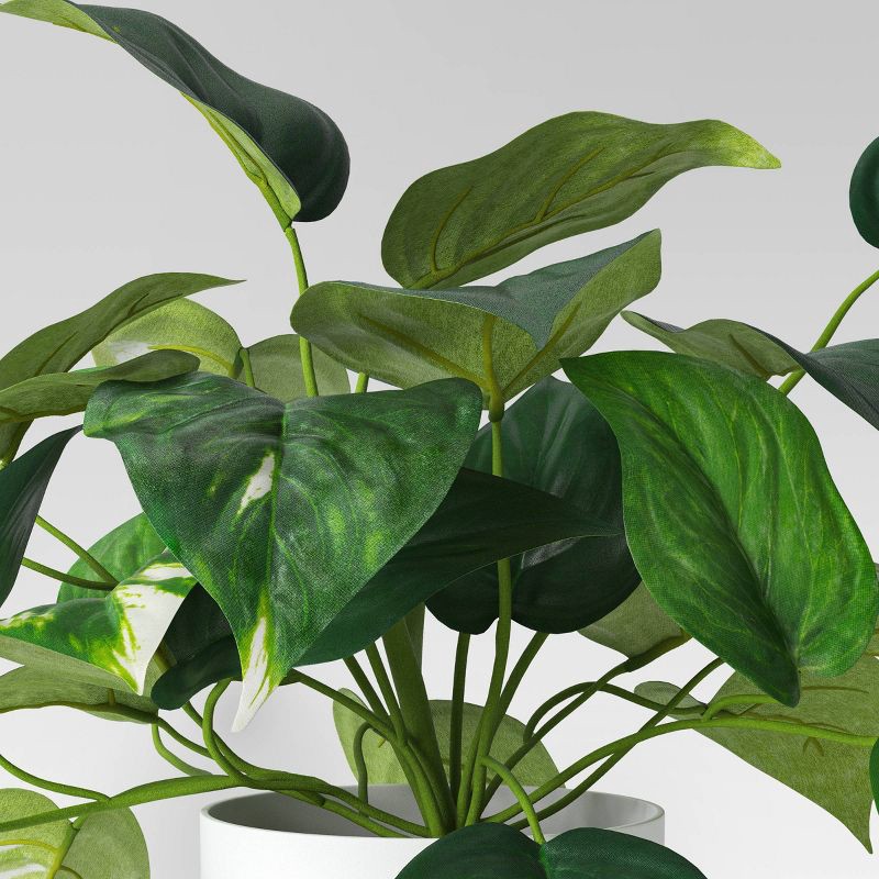 slide 3 of 4, Pothos Artificial Plant in White Pot - Room Essentials™, 1 ct