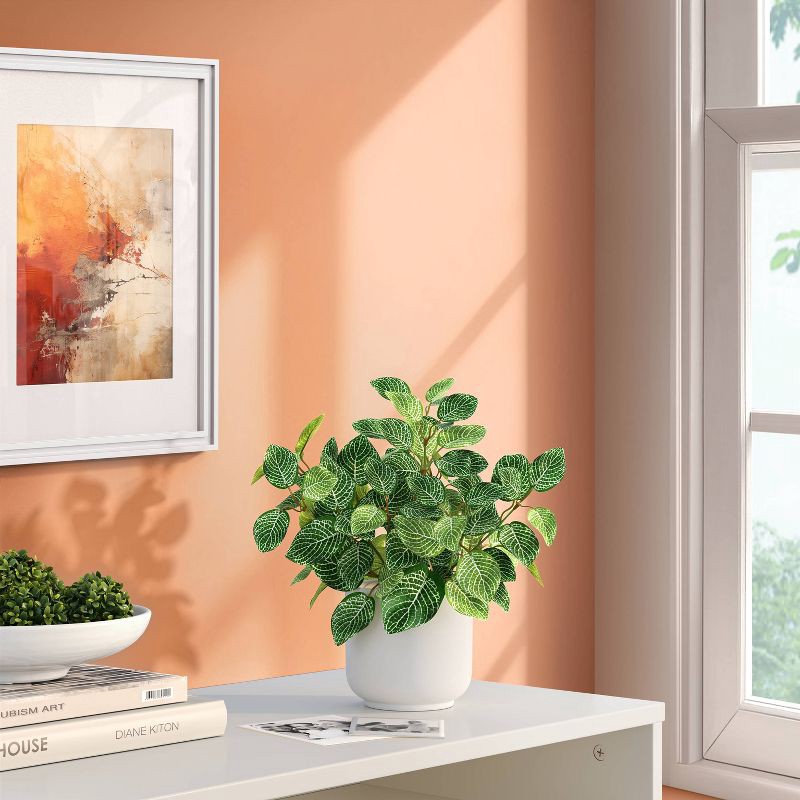 slide 2 of 4, Mosaic Artificial Leaf in White Pot - Room Essentials™, 1 ct