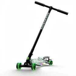 Melo SideWinder Kick Scooter - Green: Steel & Aluminum Frame, Lights Up